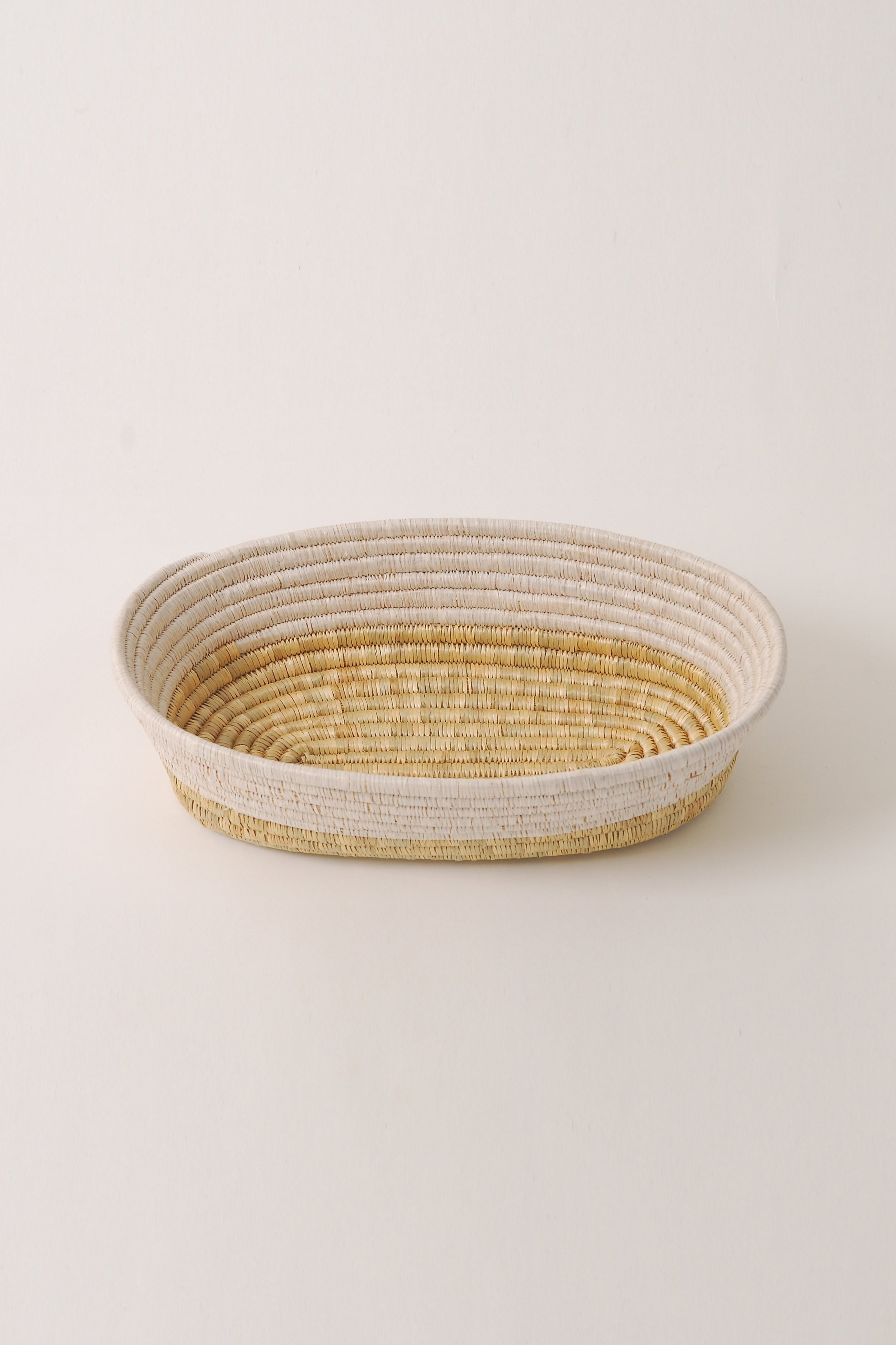 Oval Basket White Accent (2 Sizes)