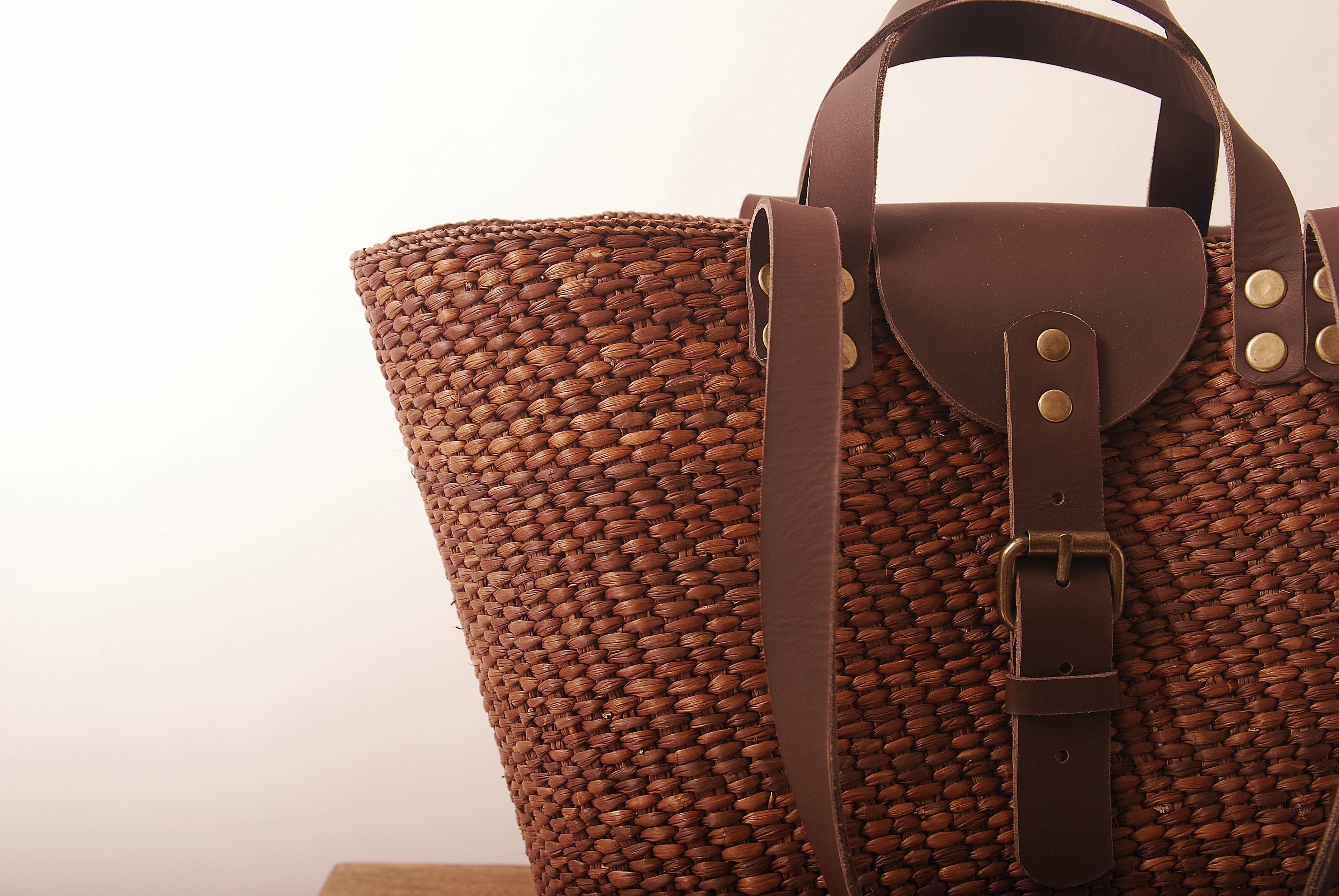 Shukurani Handwoven Tote Bag Chestnut