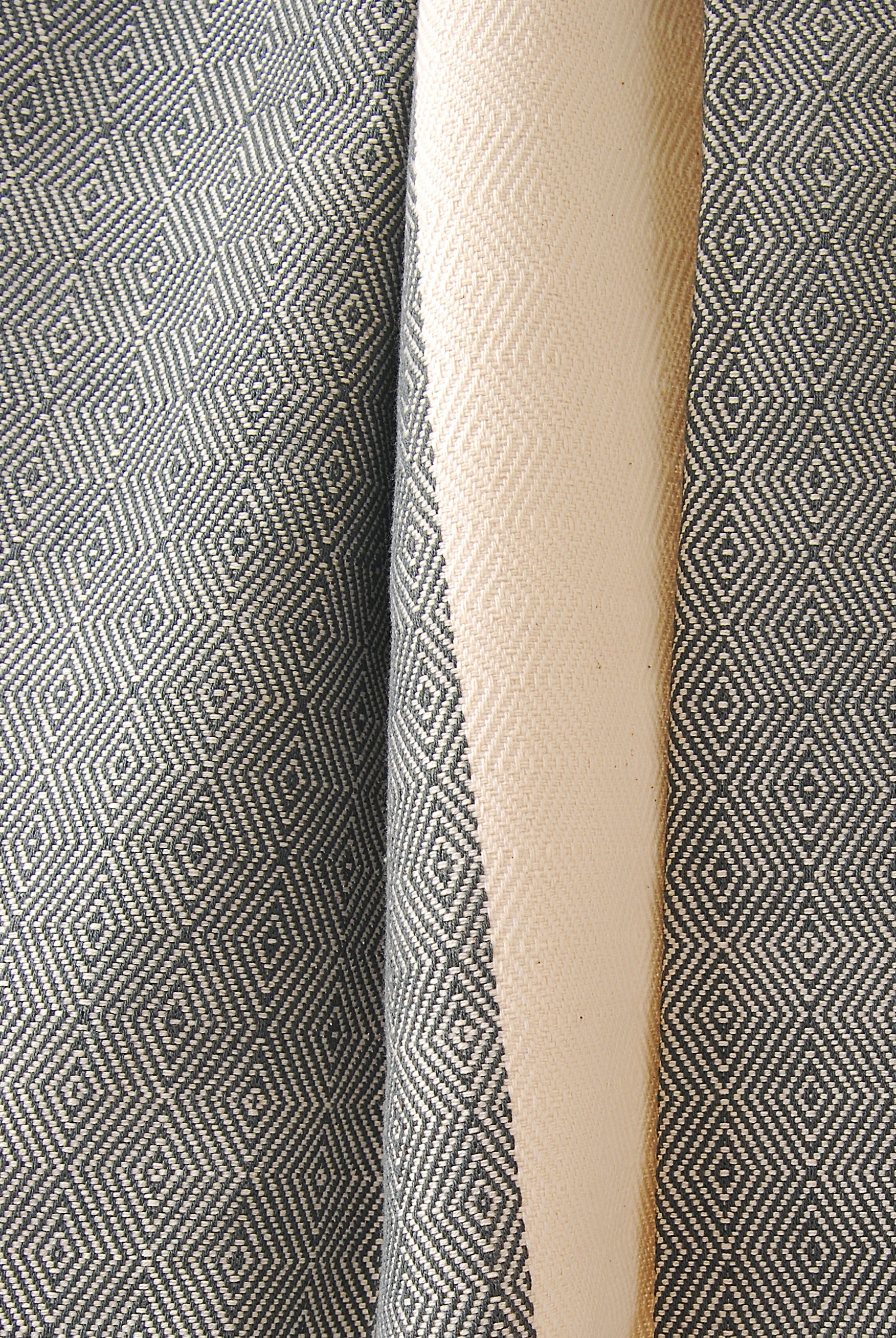 Kwanza Cotton Throw Ivory  Stripe