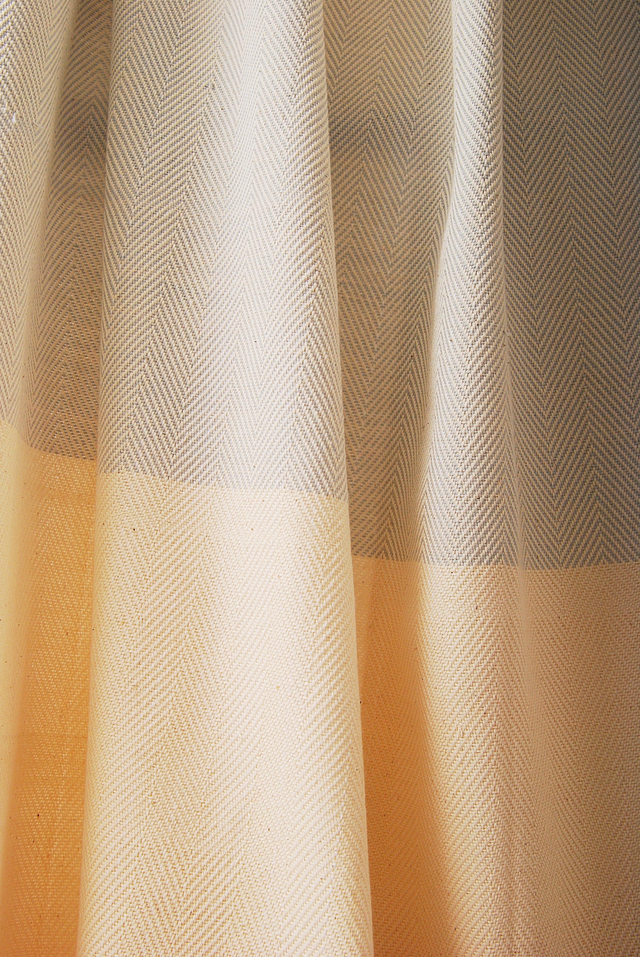 Handwoven Cotton Throw Blanket – Neutral Cream & Gray Stripes