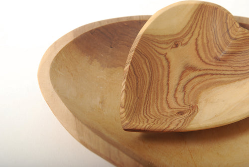 Heart Shaped Wooden Bowl