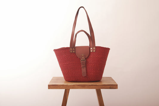Shukurani Handwoven Tote Bag Red