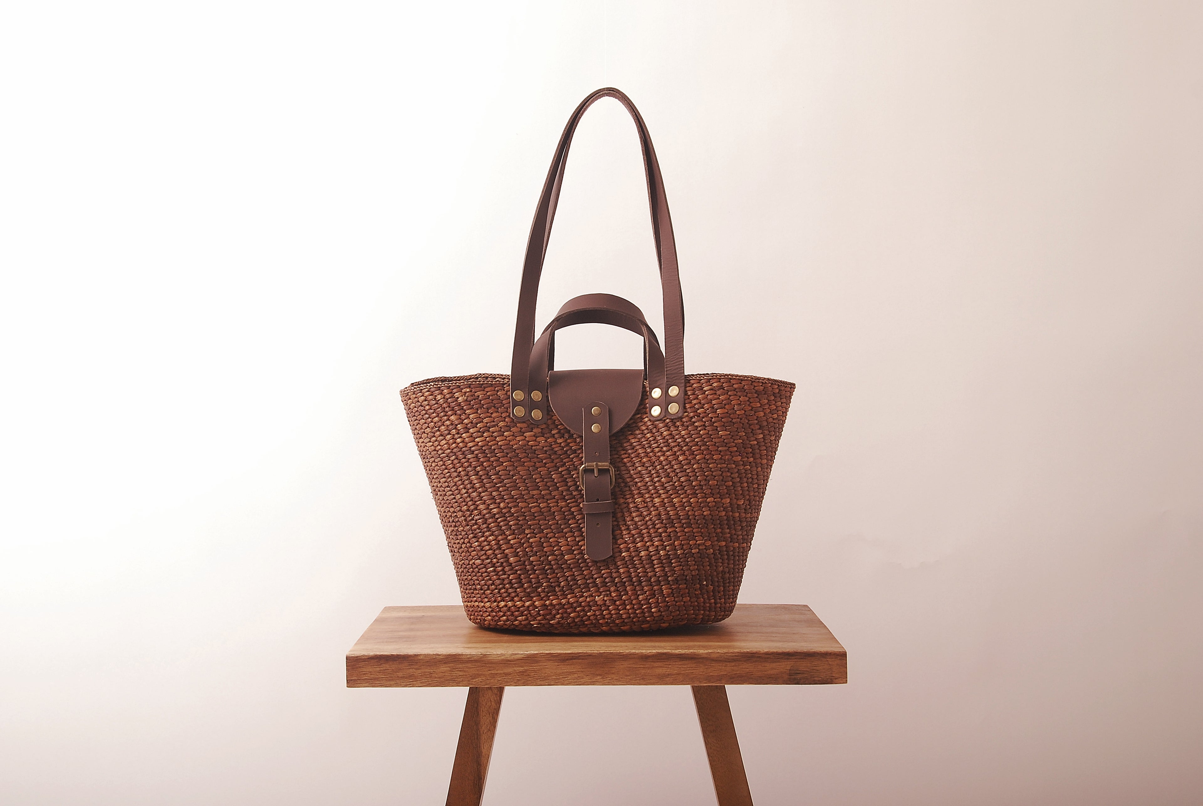Shukurani Handwoven Tote Bag Chestnut