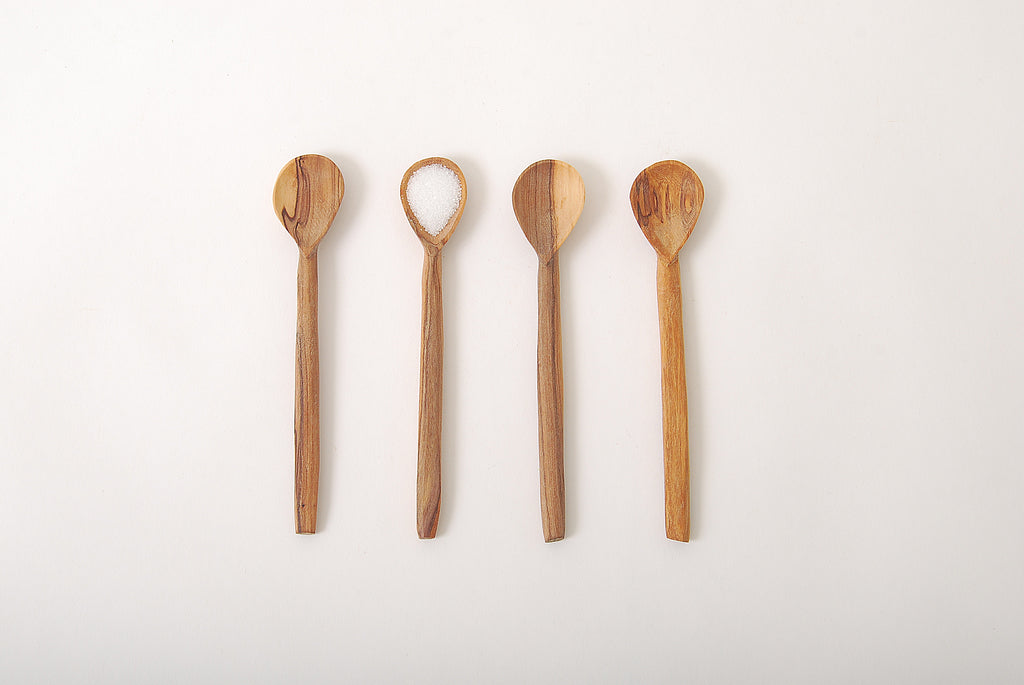 Wooden Tea Salt Spoon Set of 4