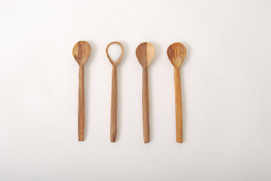 Wooden Tea Salt Spoon Set of 4