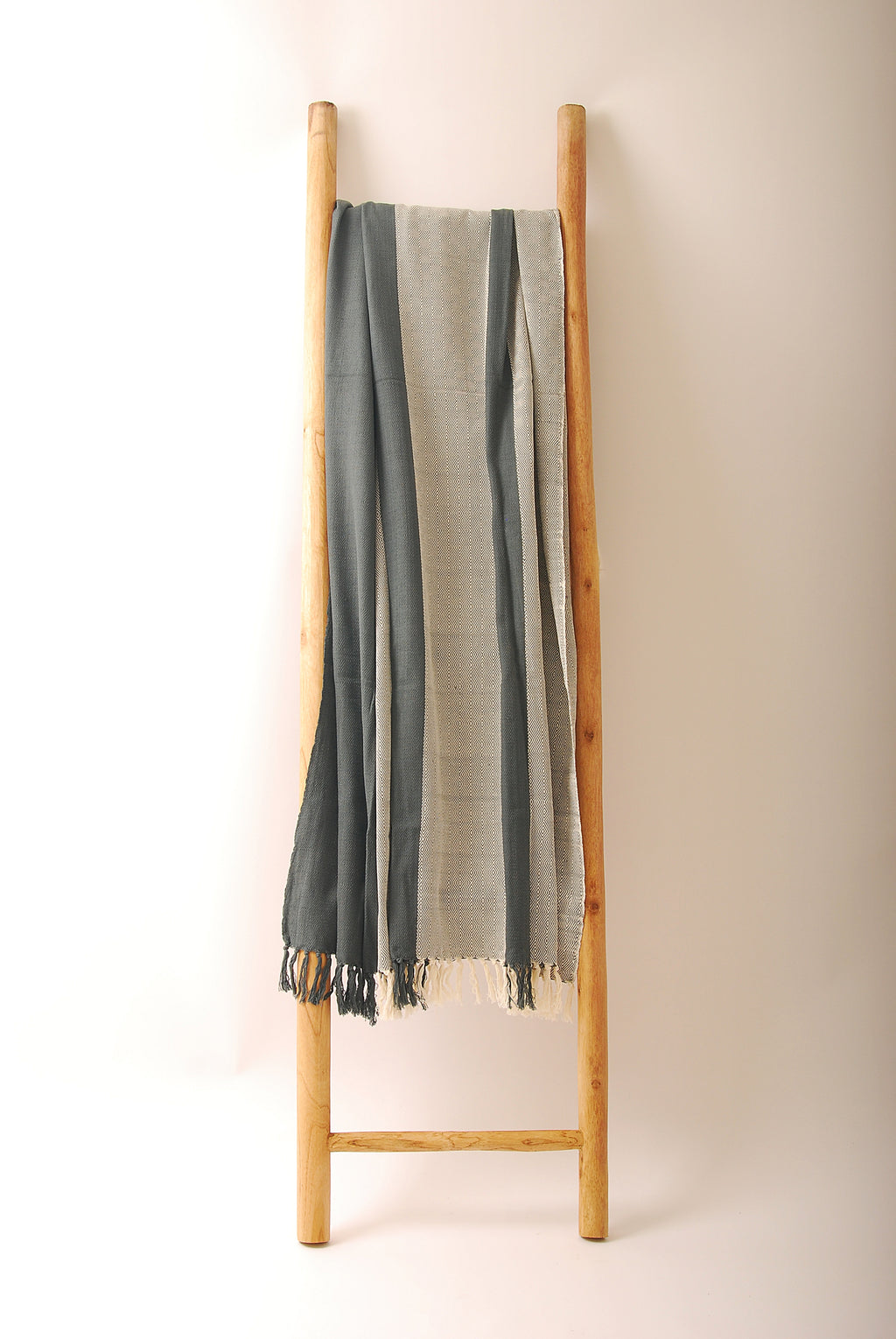 Kwanza Cotton Throw Gray Stripe