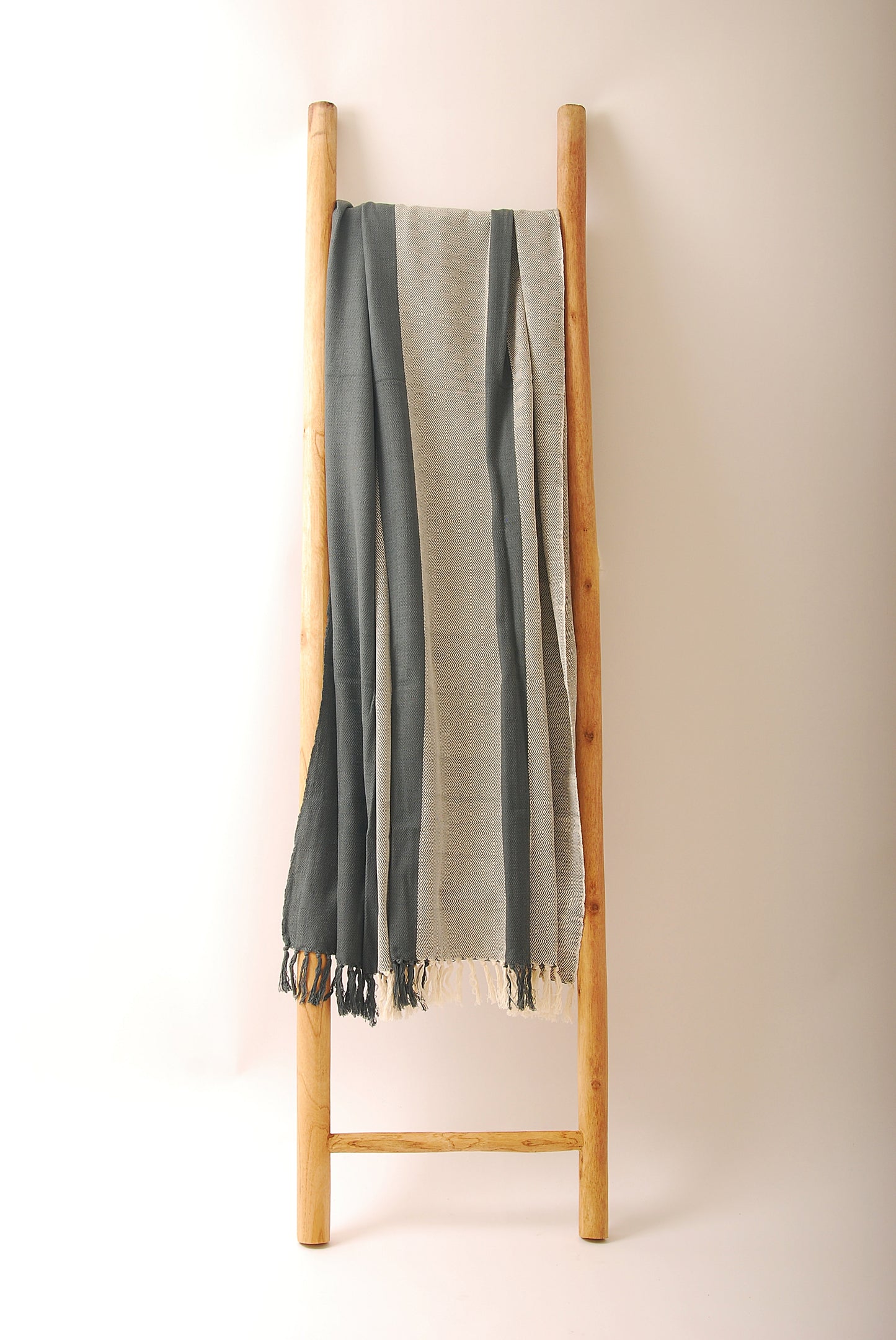 Kwanza Cotton Throw Gray Stripe