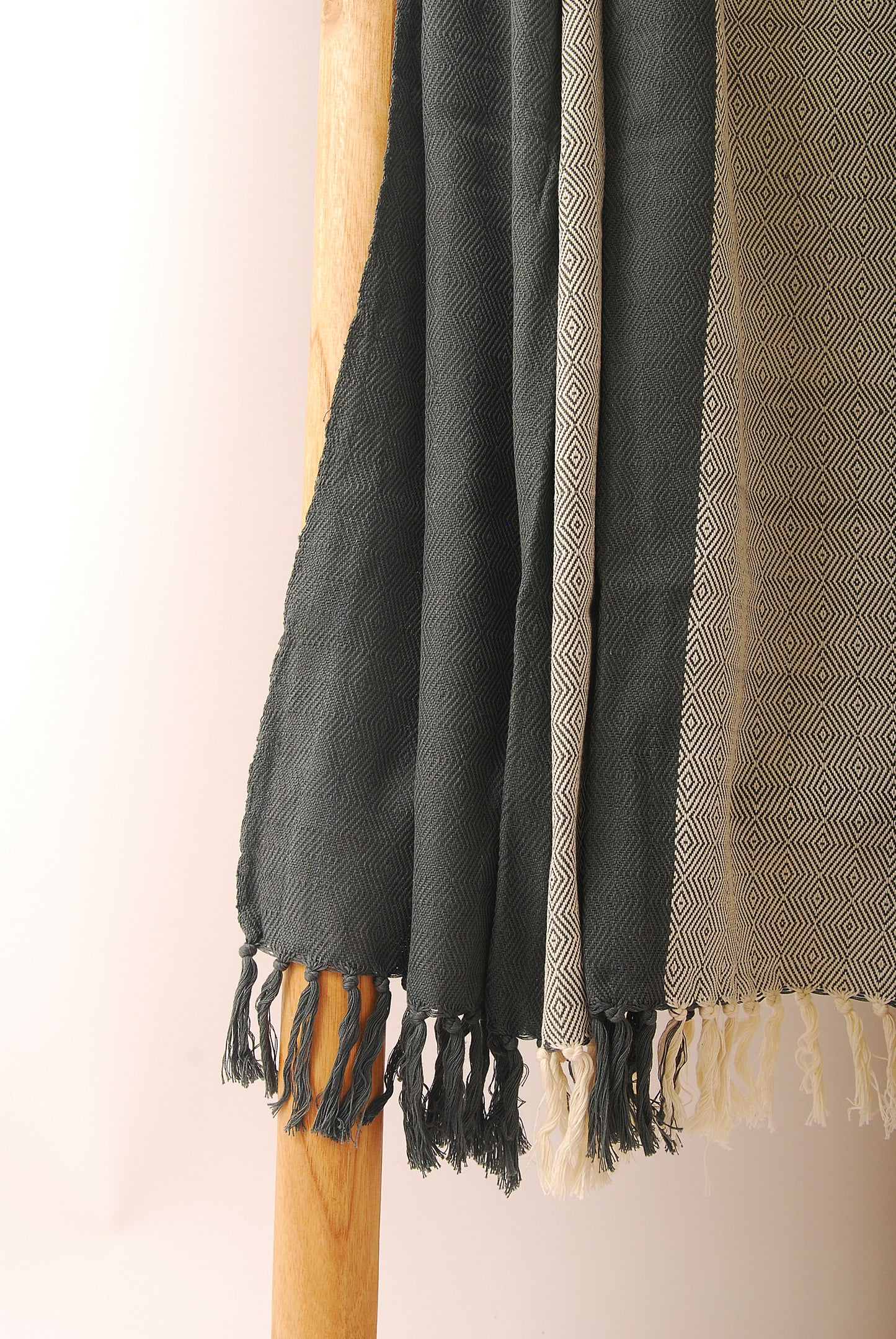 Kwanza Cotton Throw Gray Stripe