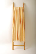 Diamond Stitched Cotton Throws Apricot