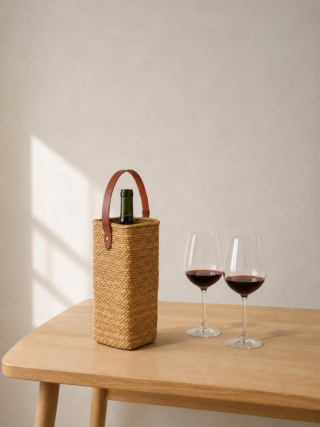 Reusable Handwoven Wine Tote