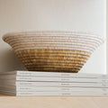 Tabletop Woven Basket White Accent (2 Sizes)